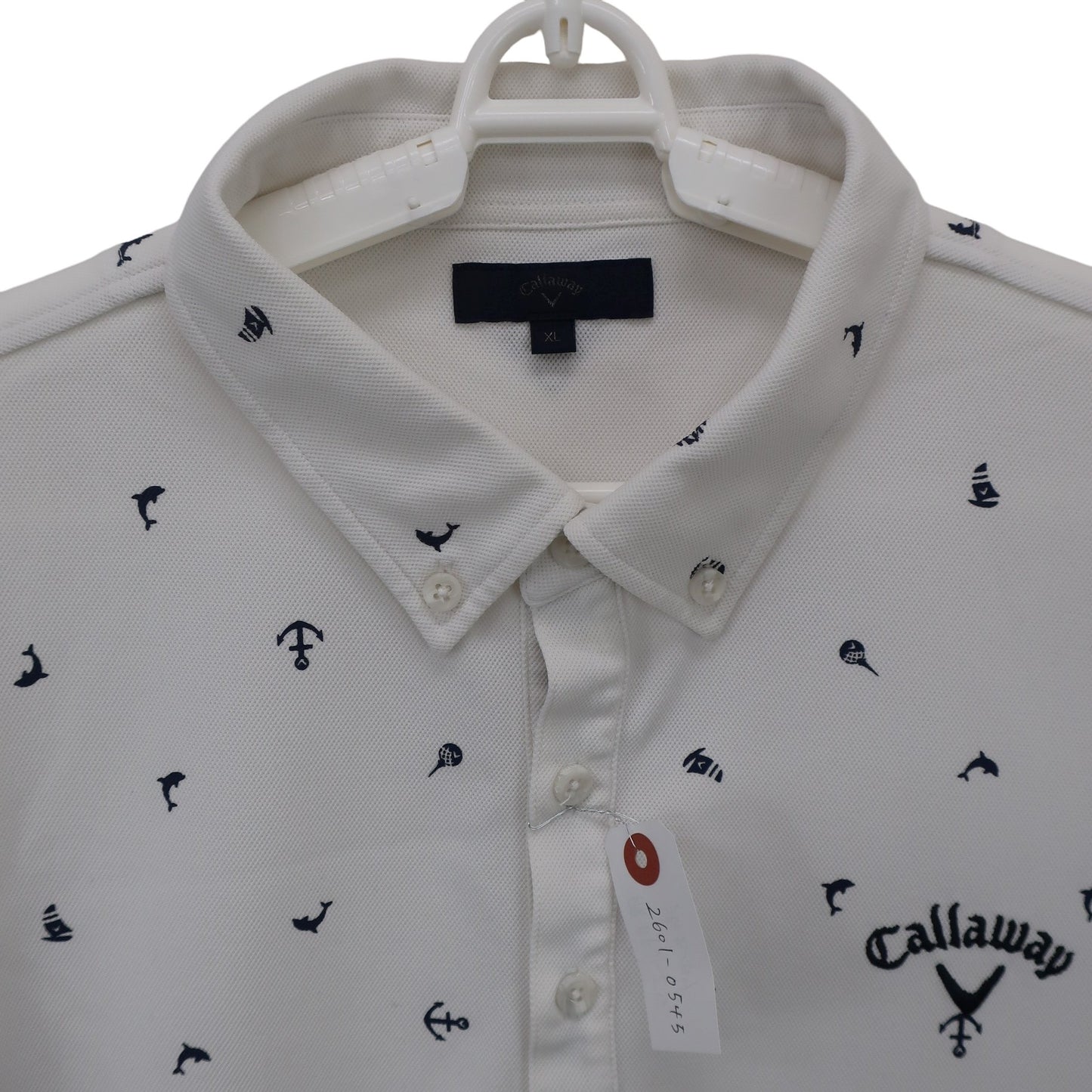 Callaway(キャロウェイ) ポロシャツ 白ネイビー メンズ XL 241-157667 A