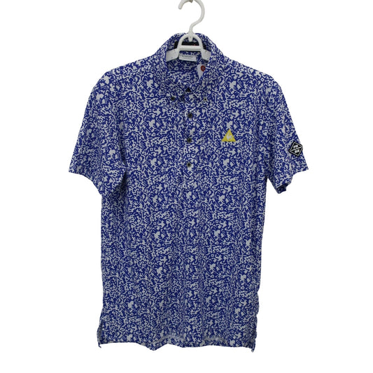 le coq sportif(ルコックスポルティフ) ポロシャツ 青白総柄 メンズ M A