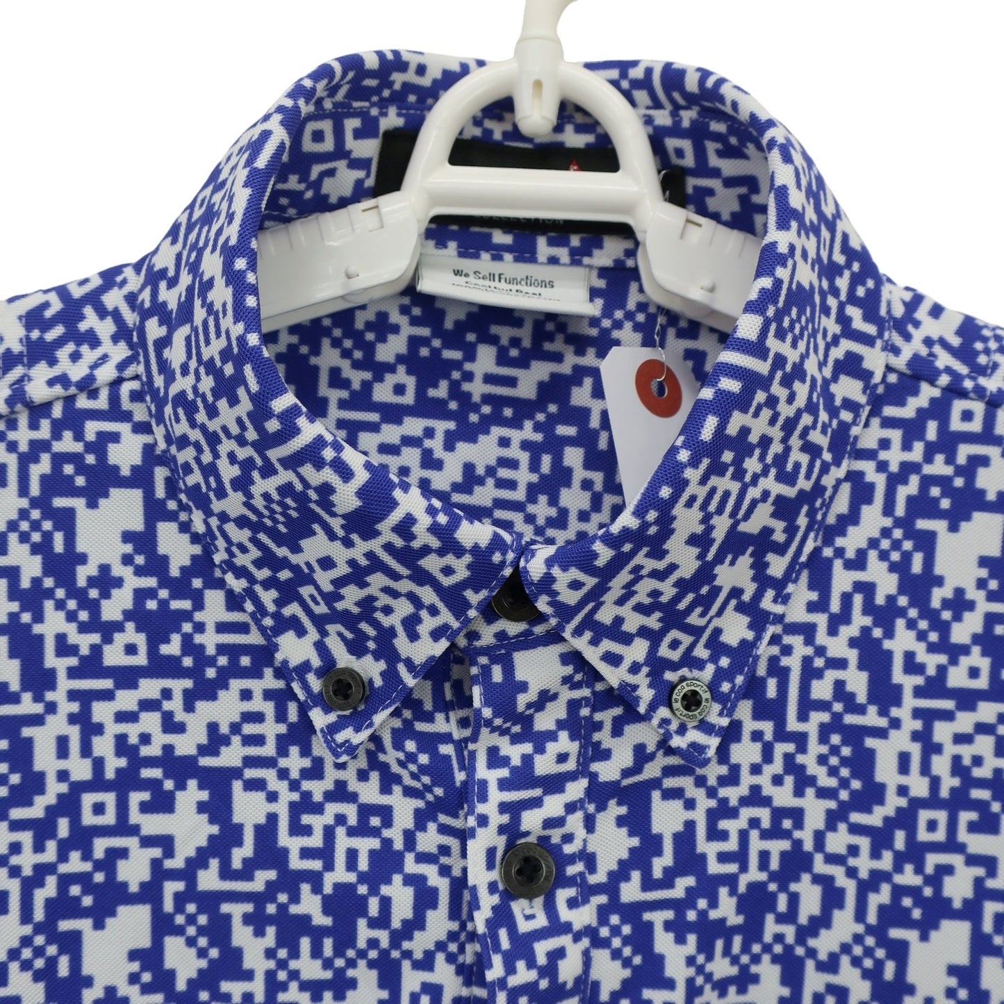 le coq sportif(ルコックスポルティフ) ポロシャツ 青白総柄 メンズ M A