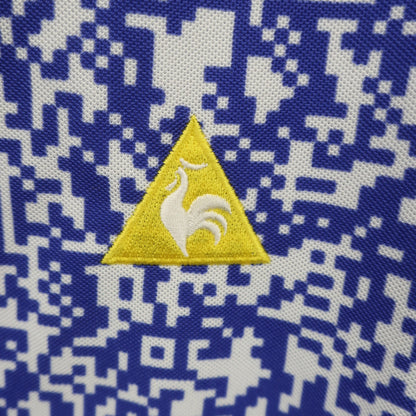 le coq sportif(ルコックスポルティフ) ポロシャツ 青白総柄 メンズ M A