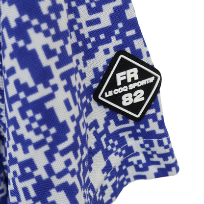 le coq sportif(ルコックスポルティフ) ポロシャツ 青白総柄 メンズ M A