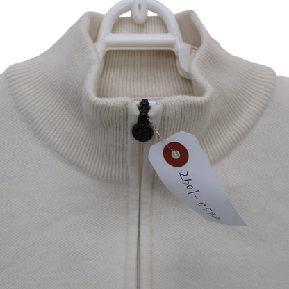 DESCENTE(デサント) ハーフジップニットシャツ 白グレー レディース M A
