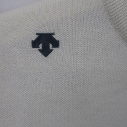 DESCENTE(デサント) ハーフジップニットシャツ 白グレー レディース M A