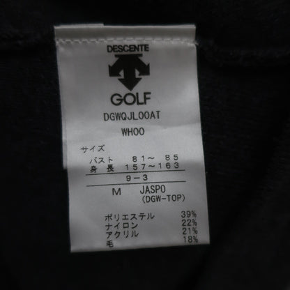 DESCENTE(デサント) ハーフジップニットシャツ 白グレー レディース M A