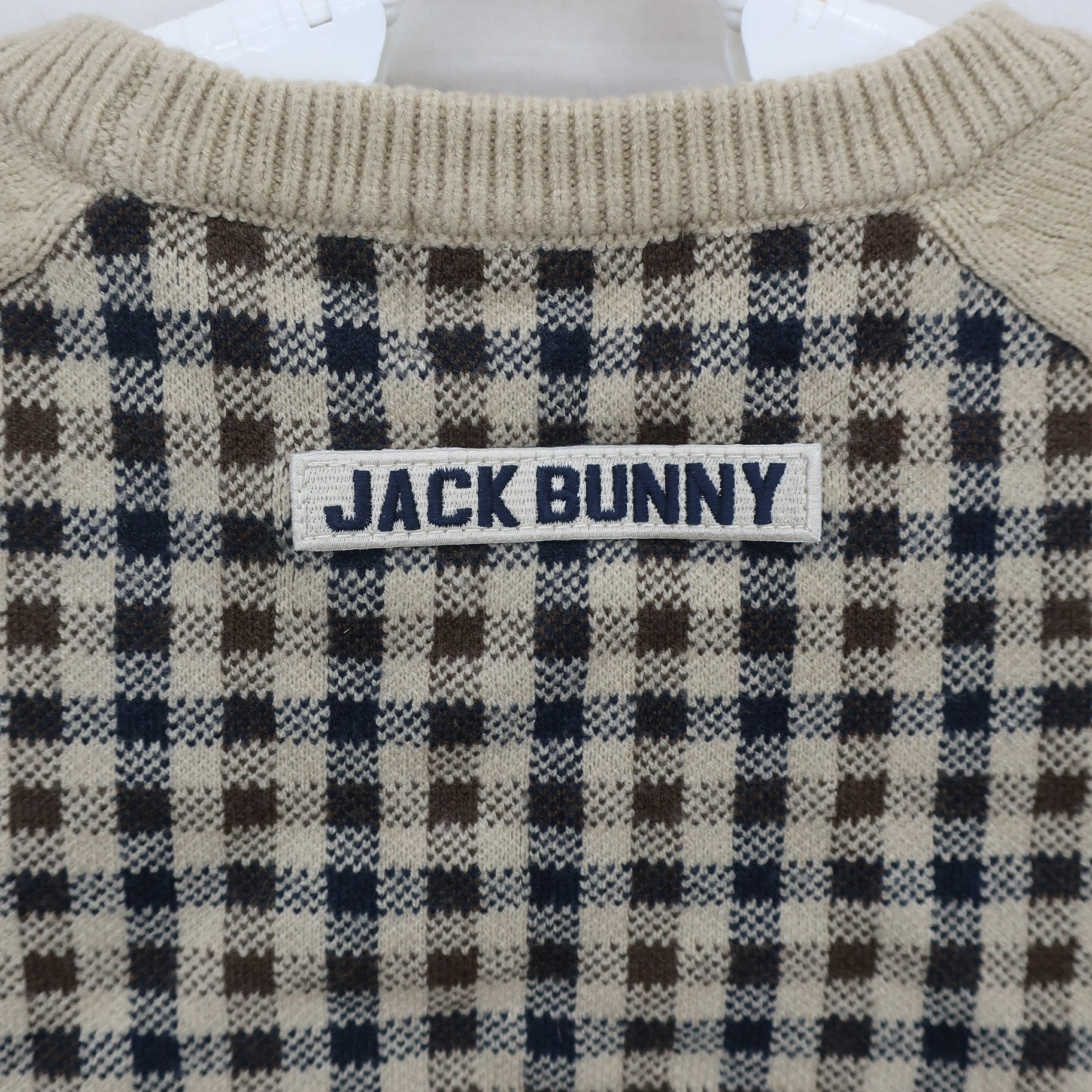 Jack Bunny(ジャックバニー) セーター ベージュチェック レディース 0 263-9270050 A