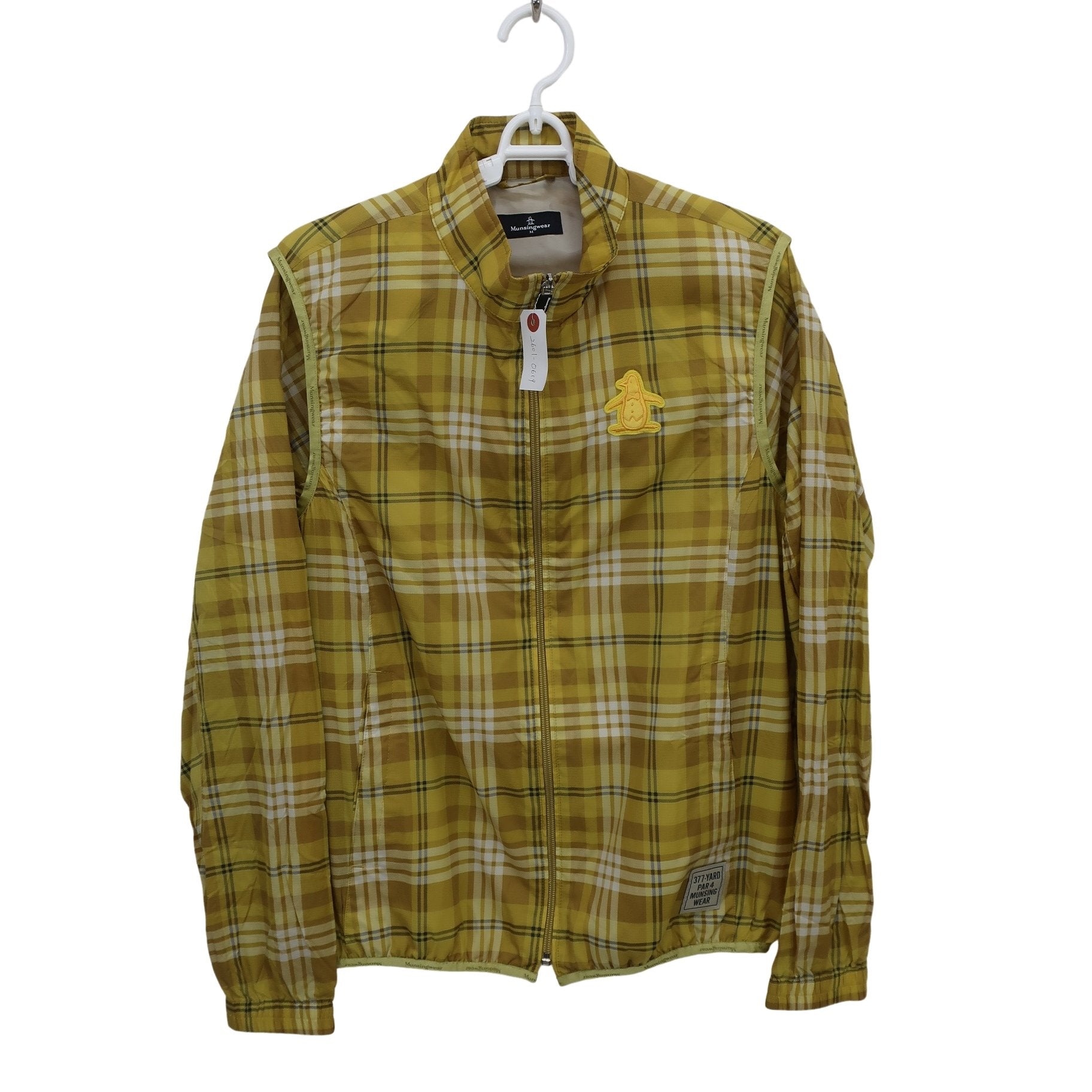 Munsingwear(マンシングウェア) ナイロンジャケット 黄色チェック レディース M A