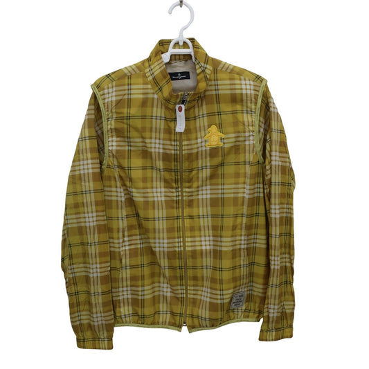 Munsingwear(マンシングウェア) ナイロンジャケット 黄色チェック レディース M A