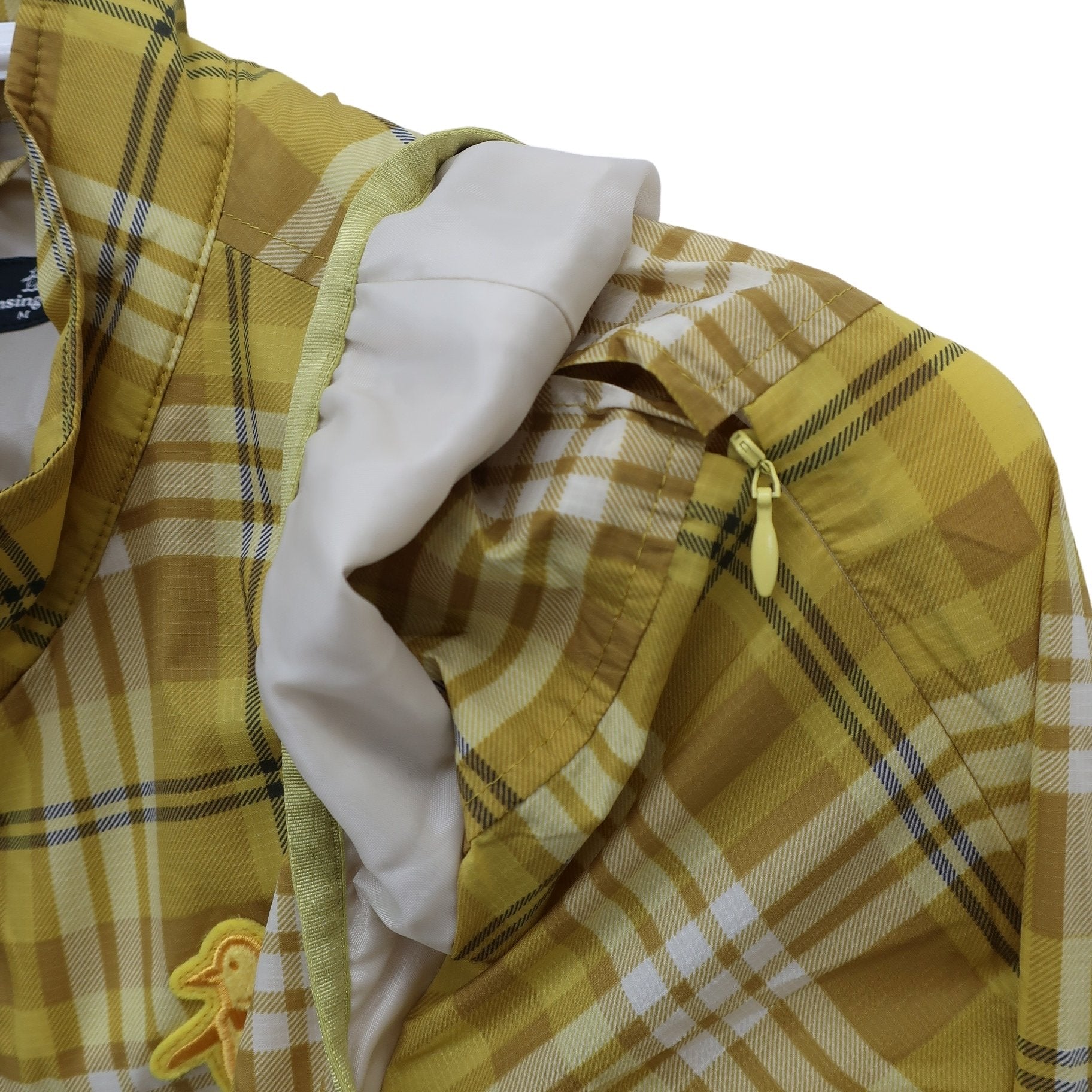 Munsingwear(マンシングウェア) ナイロンジャケット 黄色チェック レディース M A