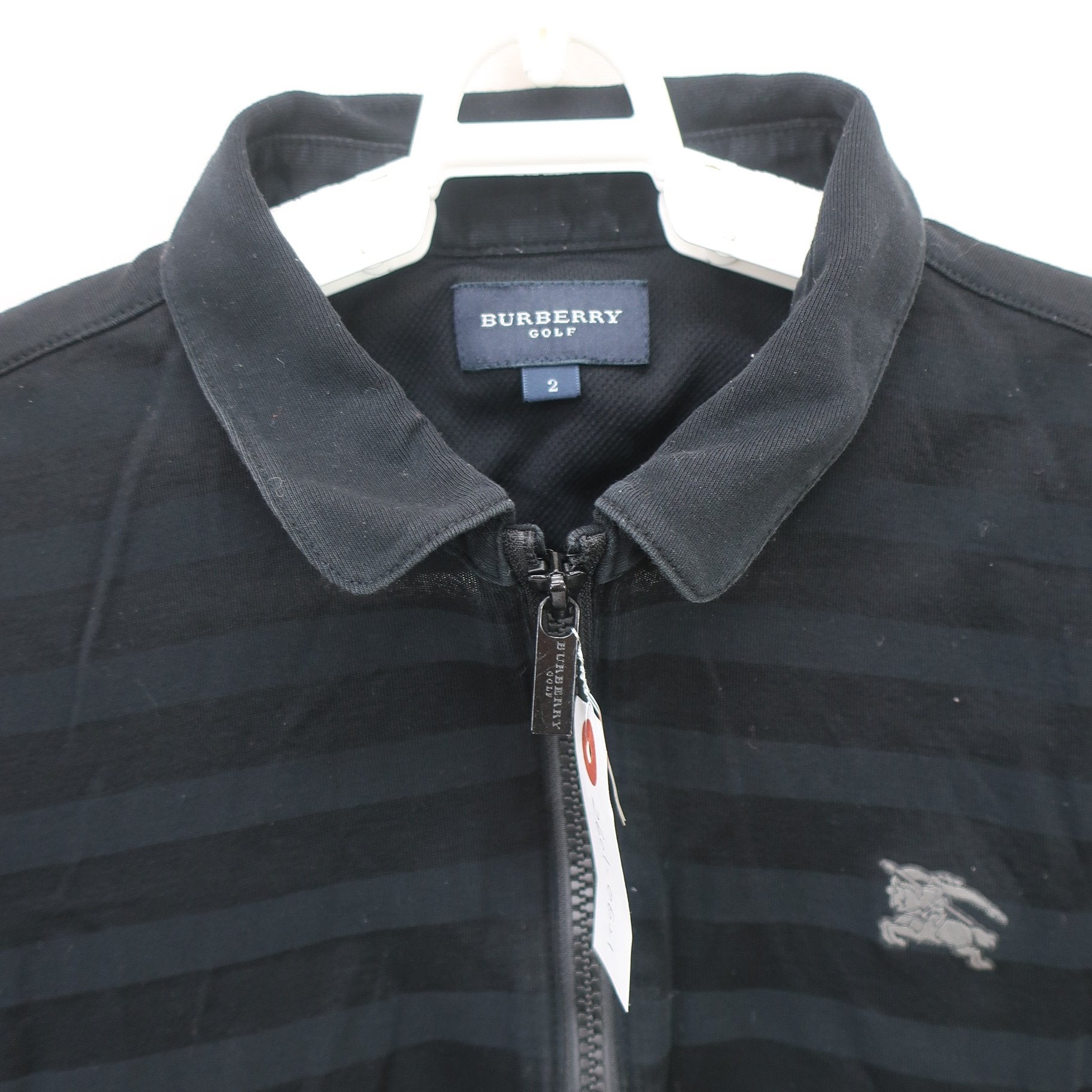 BURBERRY GOLF(バーバリーゴルフ) ハーフジップシャツ 黒 レディース 2 B