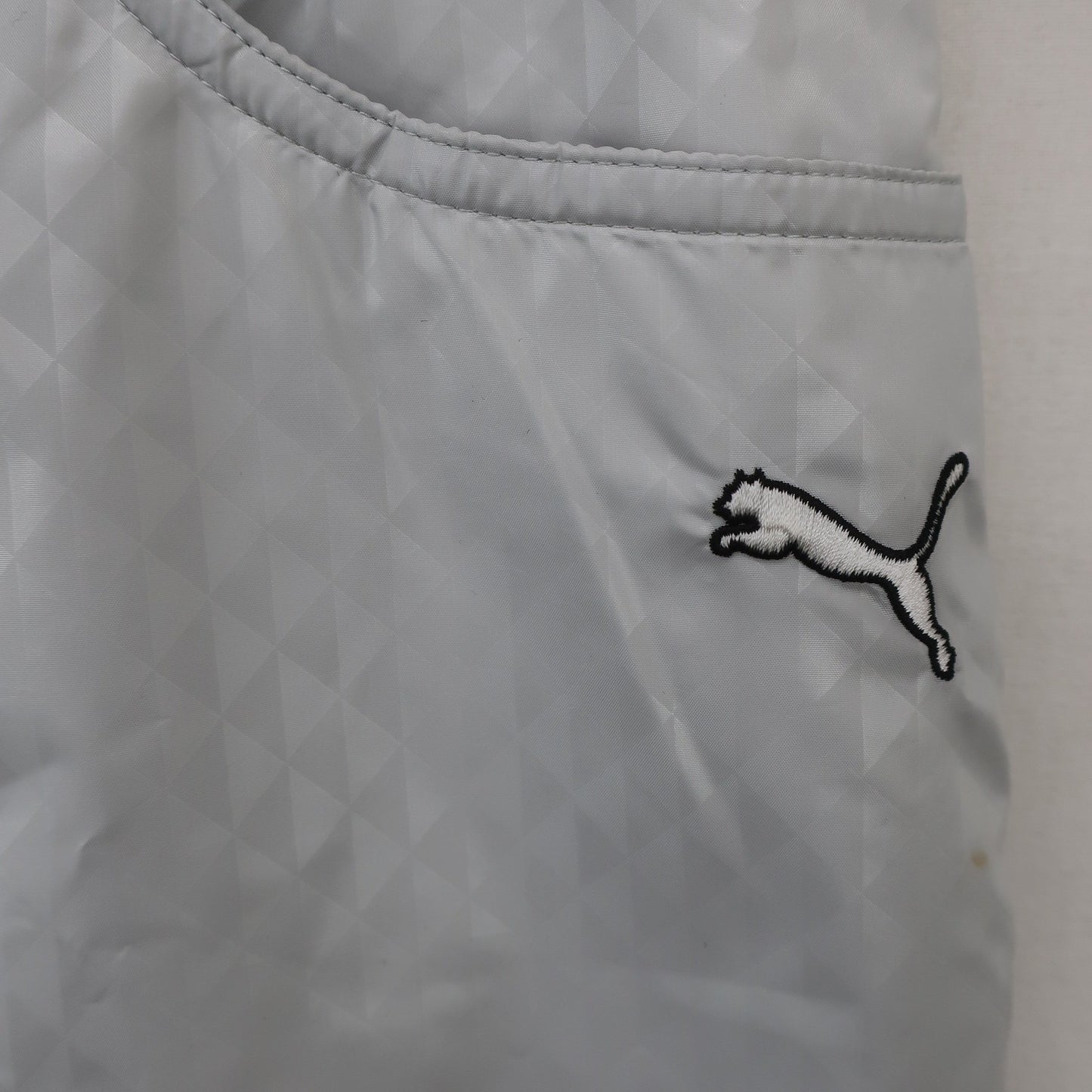 PUMA GOLF1 ナイロンパンツ 白総柄 レディース L B