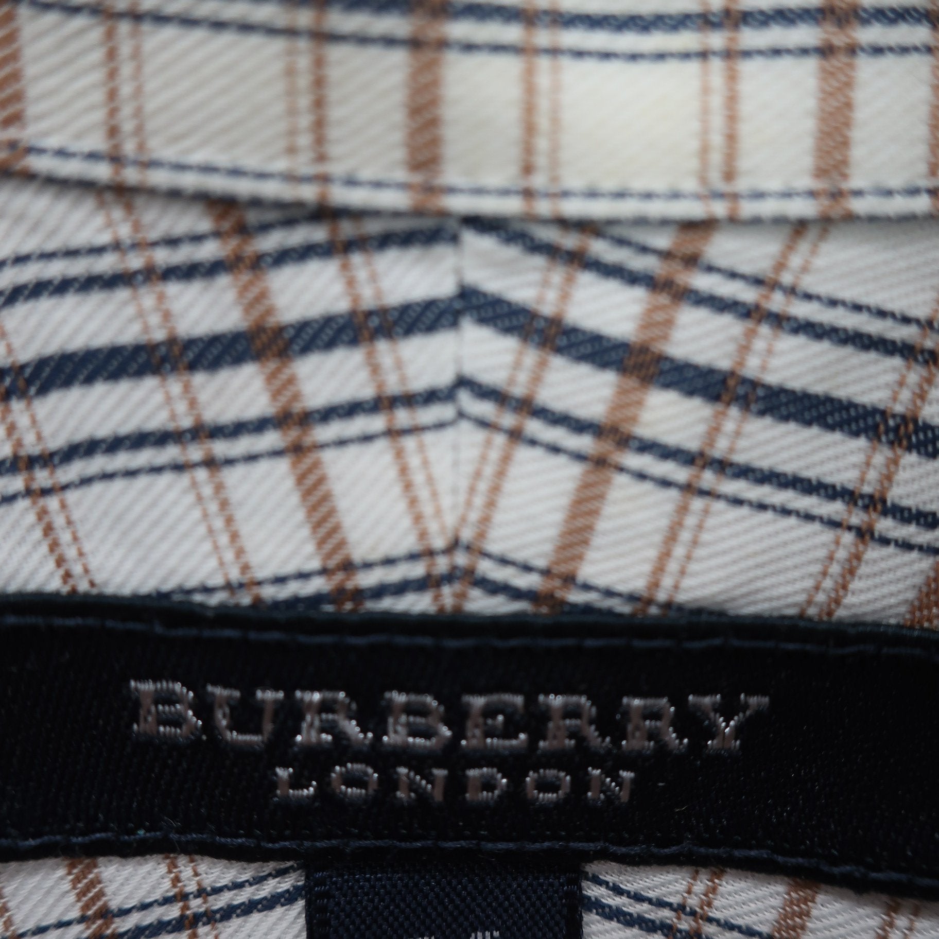BURBERRY(バーバリー) 長袖シャツ 白ベージュチェック メンズ M B