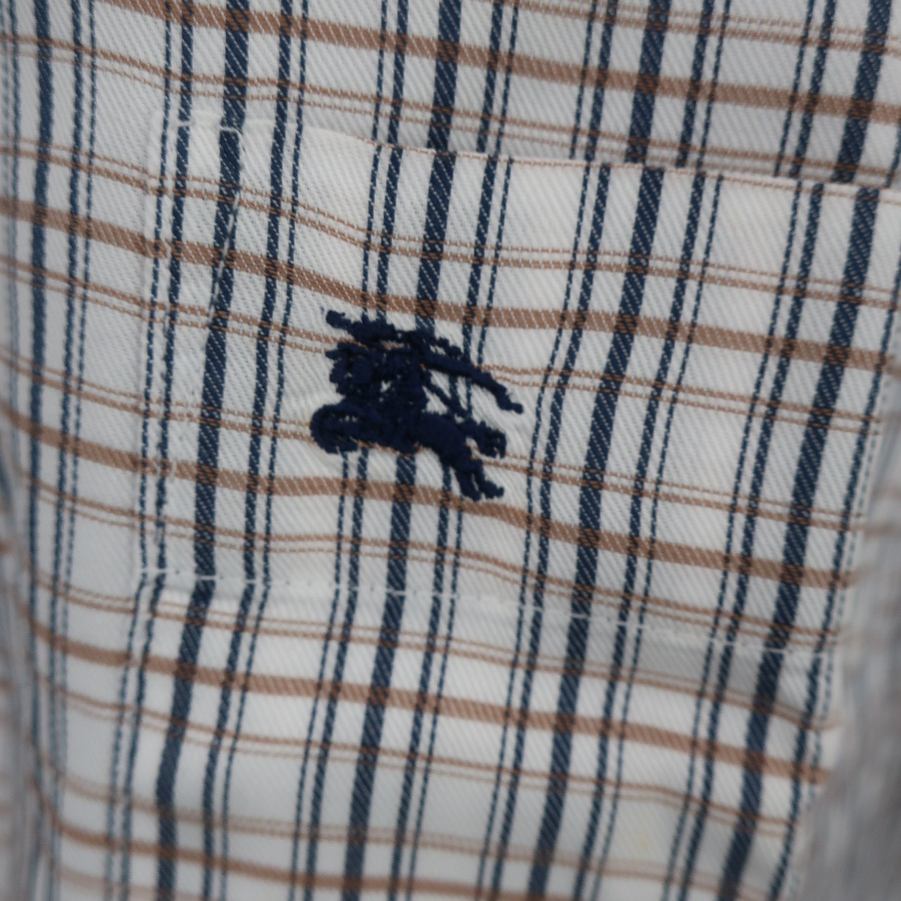 BURBERRY(バーバリー) 長袖シャツ 白ベージュチェック メンズ M B