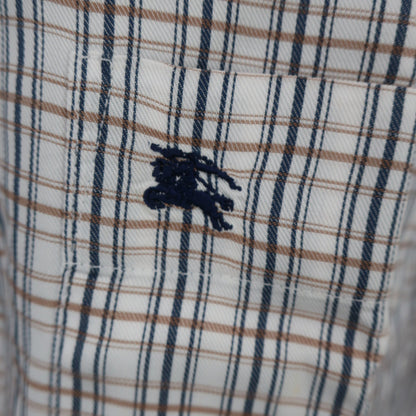 BURBERRY(バーバリー) 長袖シャツ 白ベージュチェック メンズ M B