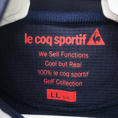 le coq sportif(ルコックスポルティフ) 半袖ハーフジップシャツ ネイビー レディース LL A