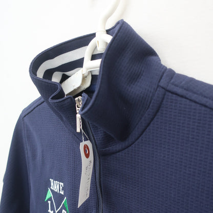 le coq sportif(ルコックスポルティフ) 半袖ハーフジップシャツ ネイビー レディース LL A
