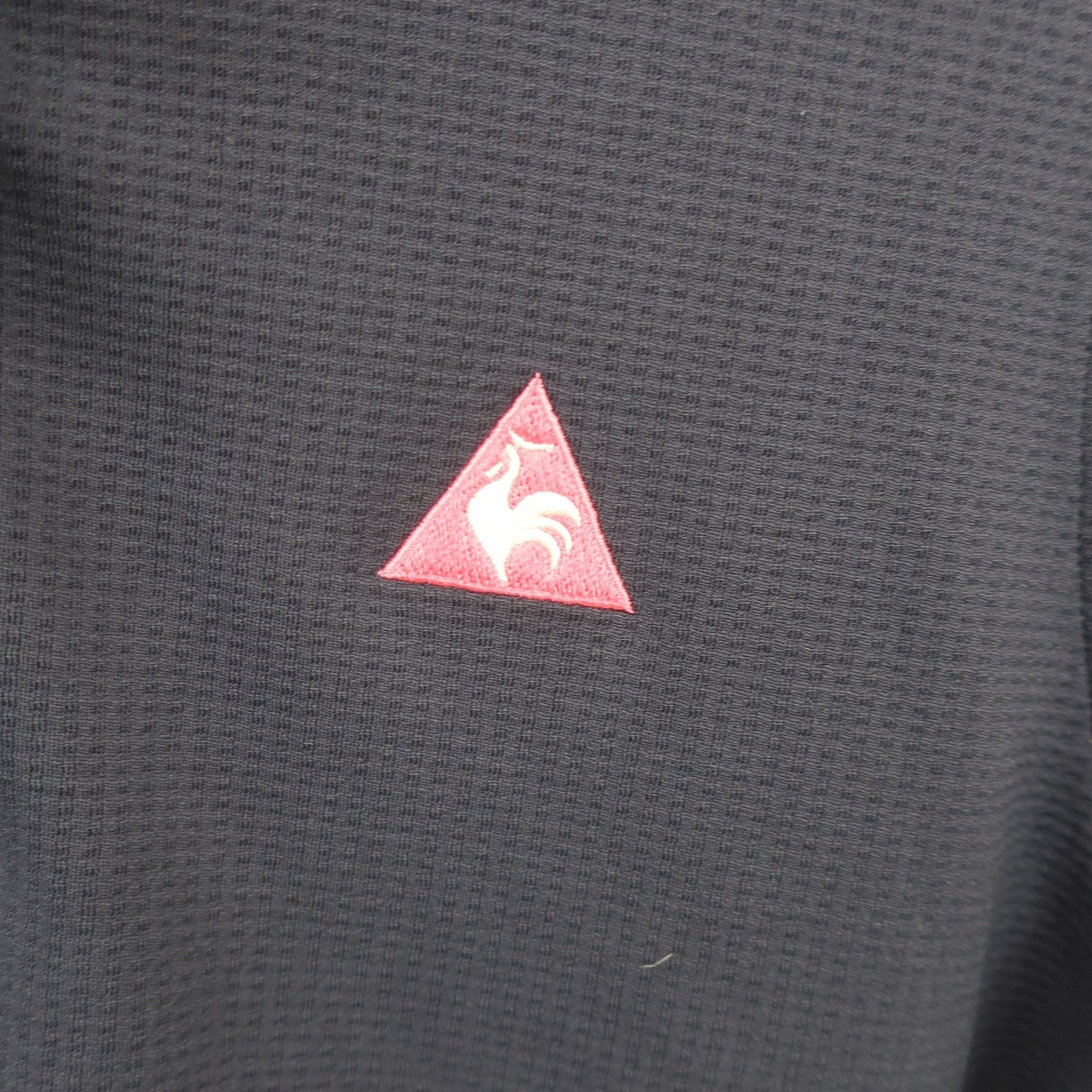 le coq sportif(ルコックスポルティフ) 半袖ハーフジップシャツ ネイビー レディース LL A