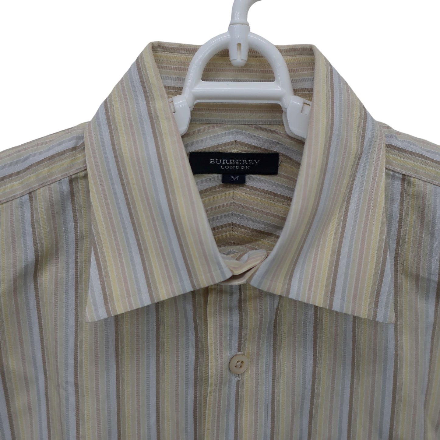 BURBERRY(バーバリー) 半袖シャツ ベージュ系ストライプ メンズ M A
