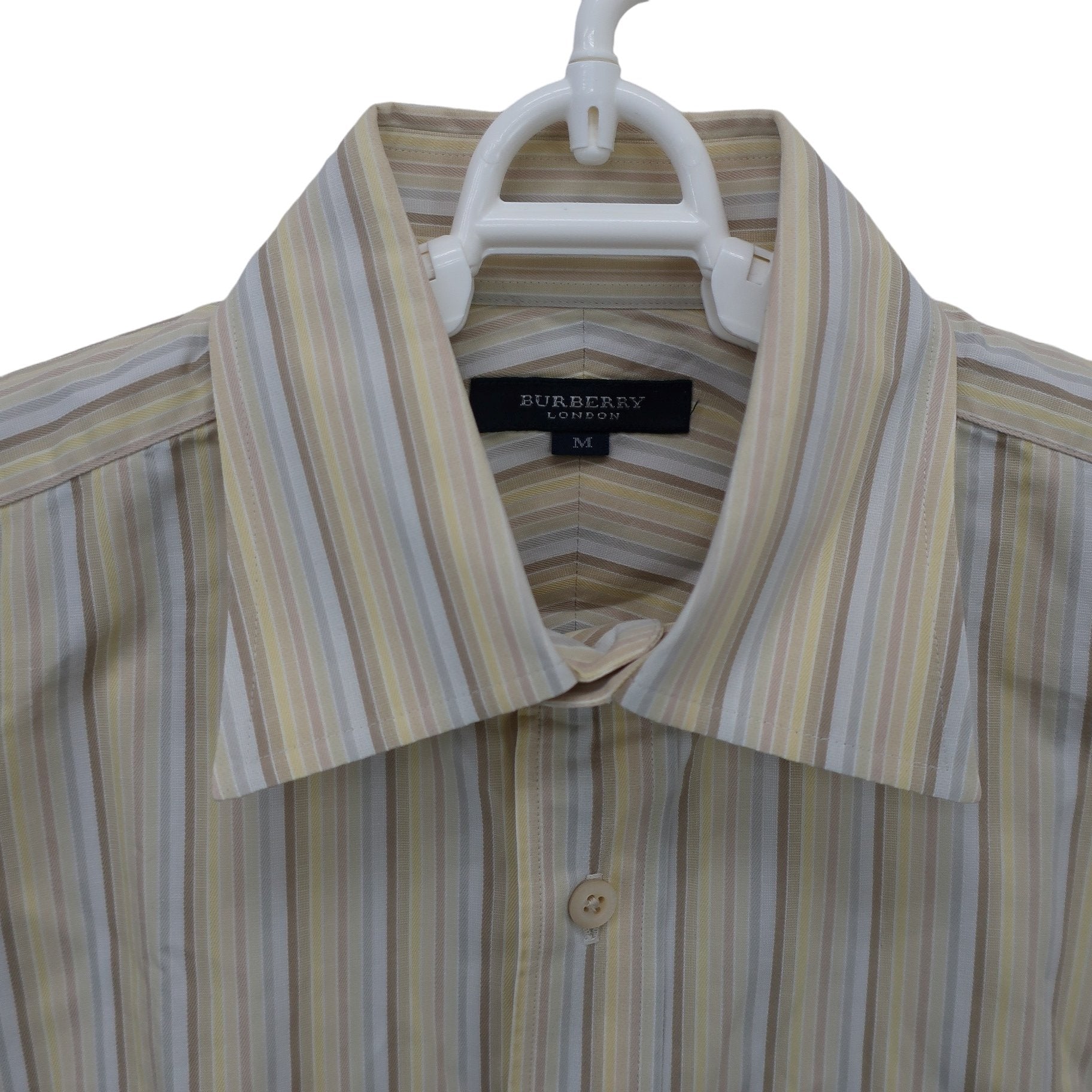 BURBERRY(バーバリー) 半袖シャツ ベージュ系ストライプ メンズ M A