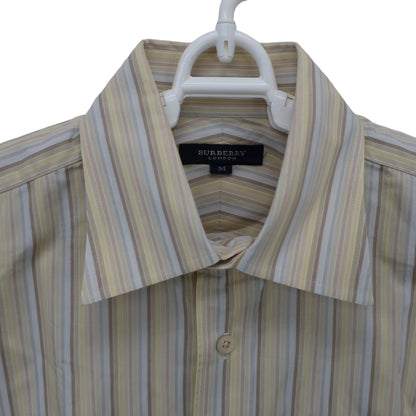 BURBERRY(バーバリー) 半袖シャツ ベージュ系ストライプ メンズ M A