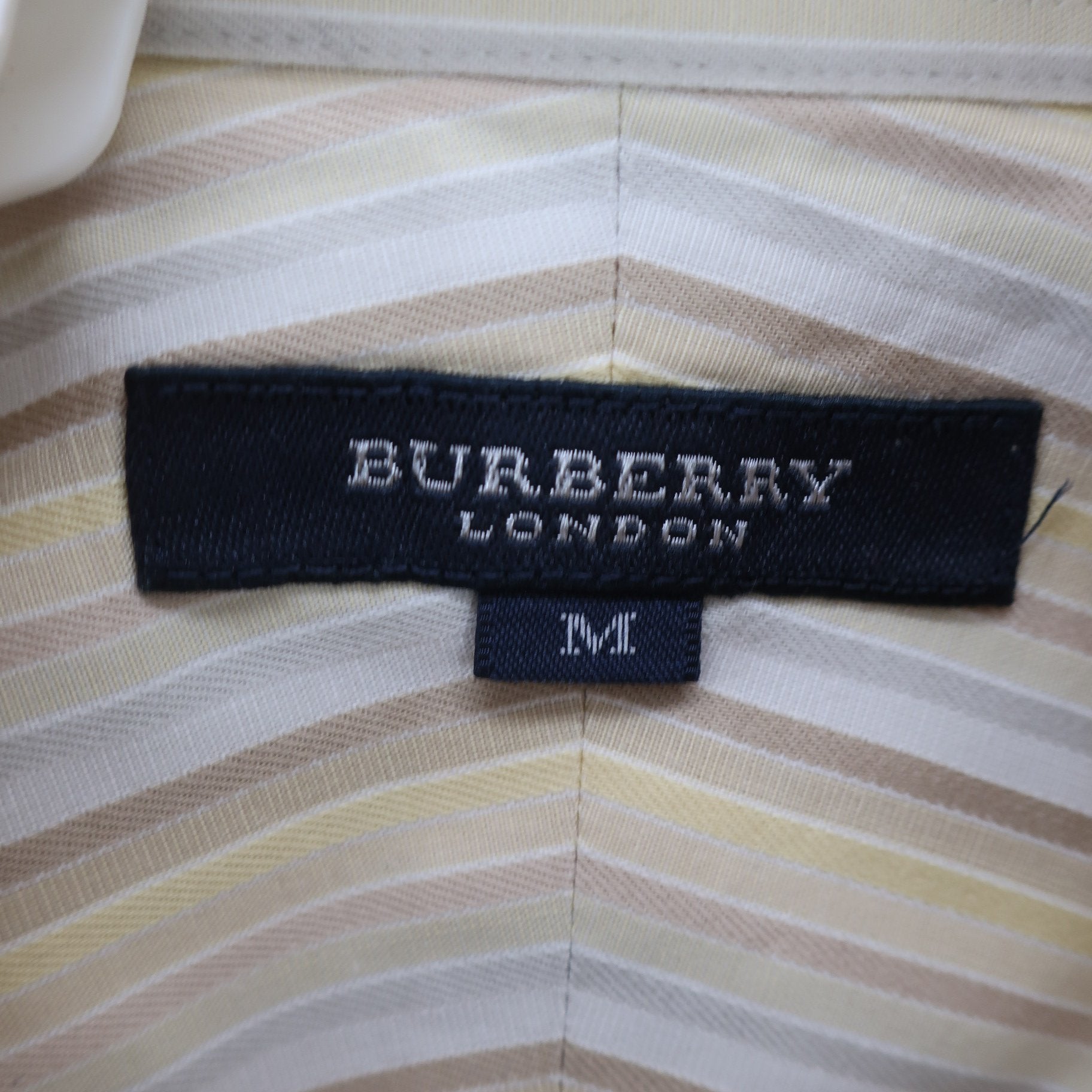BURBERRY(バーバリー) 半袖シャツ ベージュ系ストライプ メンズ M A