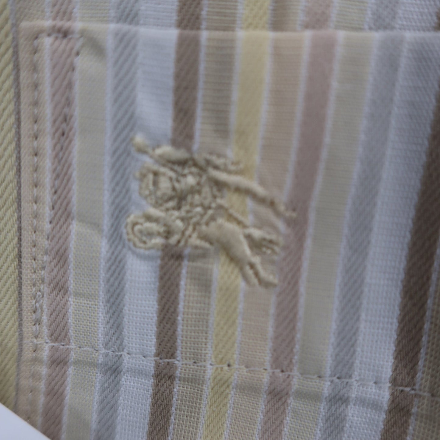 BURBERRY(バーバリー) 半袖シャツ ベージュ系ストライプ メンズ M A