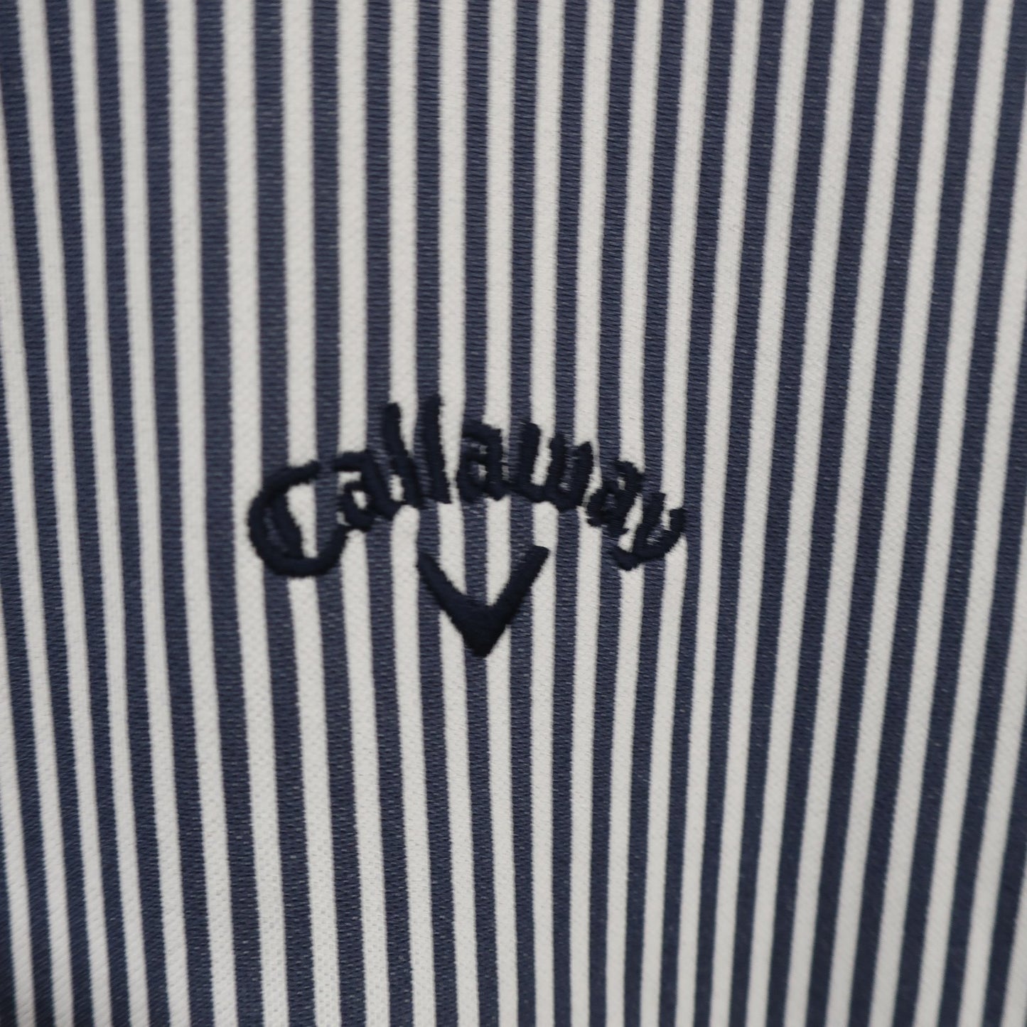 Callaway(キャロウェイ) ポロシャツ 白青系ストライプ レディース LL 241-1134806 A