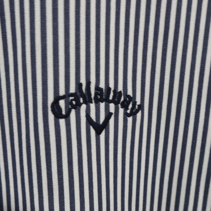 Callaway(キャロウェイ) ポロシャツ 白青系ストライプ レディース LL 241-1134806 A