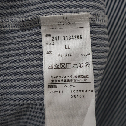 Callaway(キャロウェイ) ポロシャツ 白青系ストライプ レディース LL 241-1134806 A