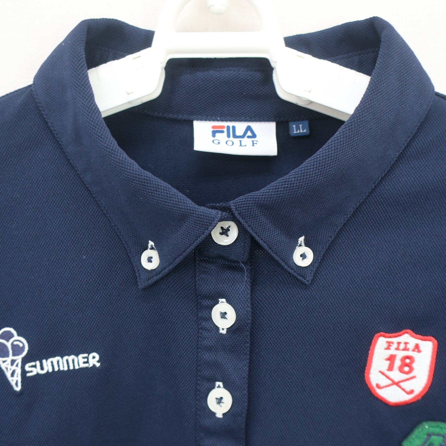 FILA GOLF(フィラゴルフ) ポロシャツ ネイビー レディース LL A