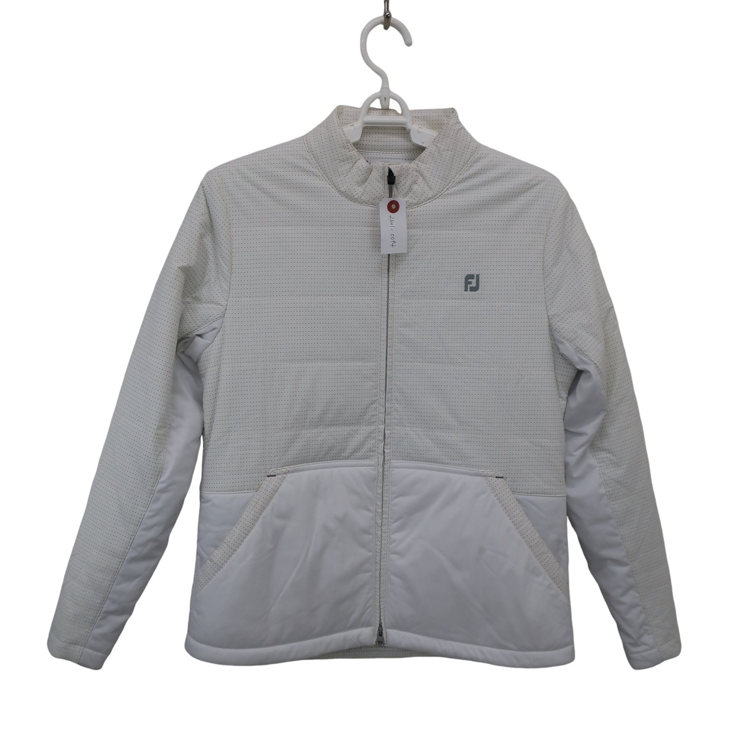FOOTJOY(フットジョイ) ダウンジャケット 白グレードット柄 レディース S A