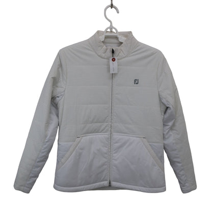 FOOTJOY(フットジョイ) ダウンジャケット 白グレードット柄 レディース S A