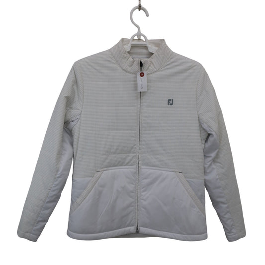 FOOTJOY(フットジョイ) ダウンジャケット 白グレードット柄 レディース S A