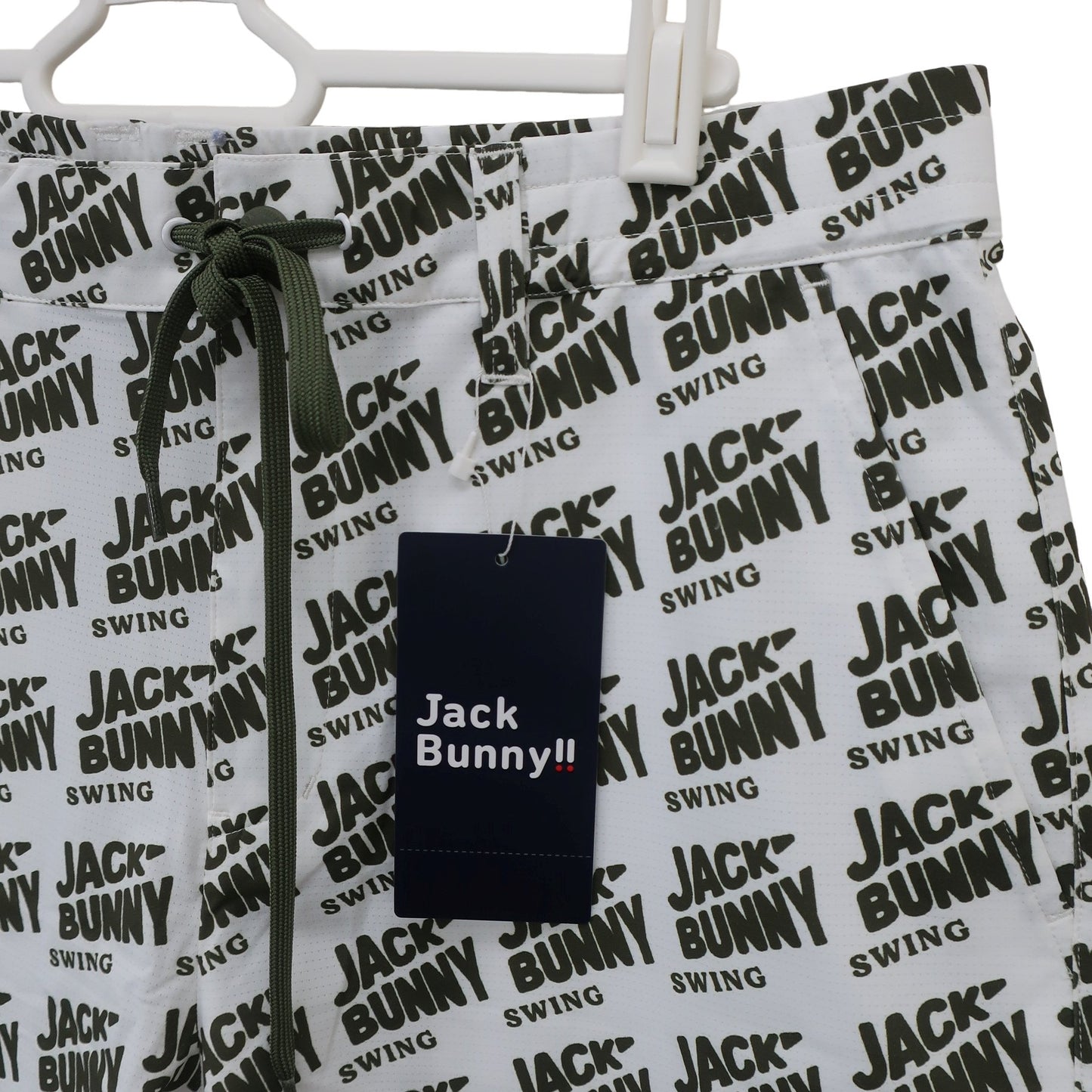 Jack Bunny1 ハーフパンツ ホワイト カーキ系ロゴ柄 メンズ 6 262-5132511 N