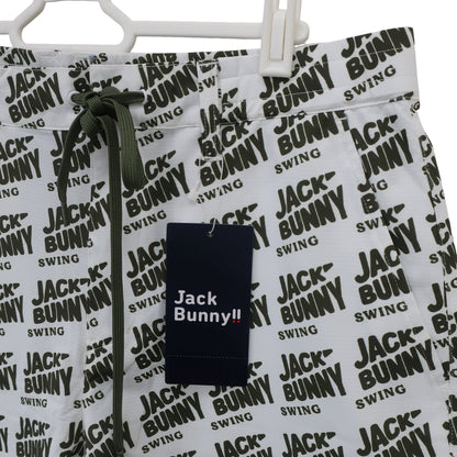 Jack Bunny1 ハーフパンツ ホワイト カーキ系ロゴ柄 メンズ 6 262-5132511 N