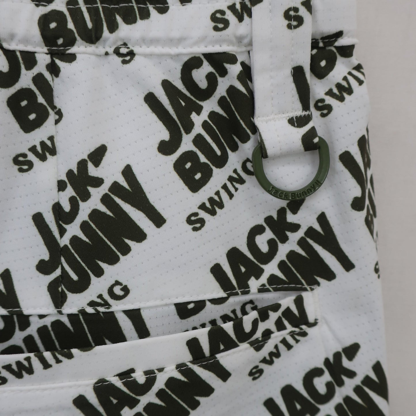 Jack Bunny1 ハーフパンツ ホワイト カーキ系ロゴ柄 メンズ 6 262-5132511 N