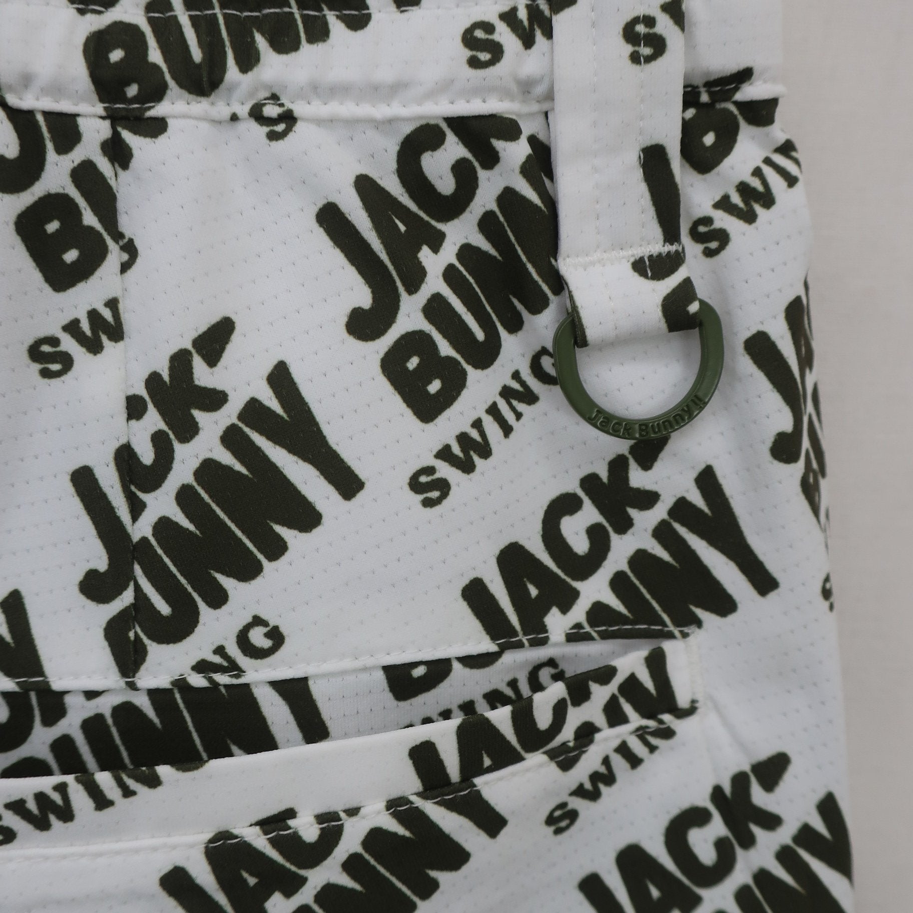 Jack Bunny1 ハーフパンツ ホワイト カーキ系ロゴ柄 メンズ 6 262-5132511 N