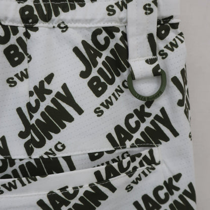 Jack Bunny1 ハーフパンツ ホワイト カーキ系ロゴ柄 メンズ 6 262-5132511 N