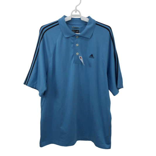 adidas(アディダス) ポロシャツ 水色 メンズ L B