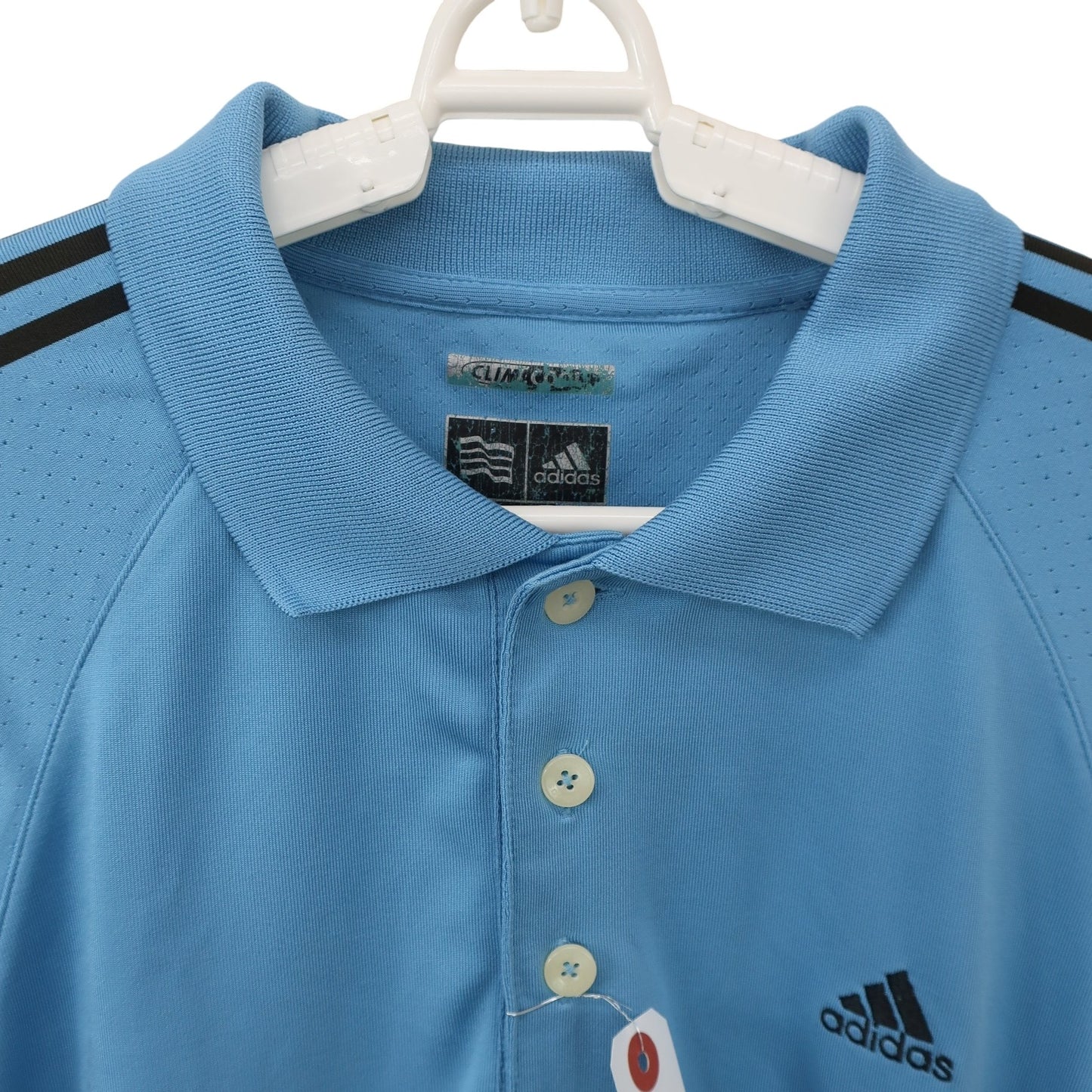 adidas(アディダス) ポロシャツ 水色 メンズ L B