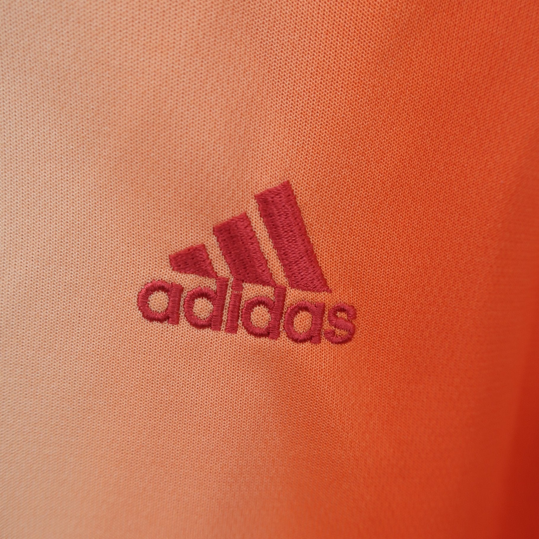 adidas(アディダス) ハーフジップシャツ オレンジホワイト メンズ O/XG A