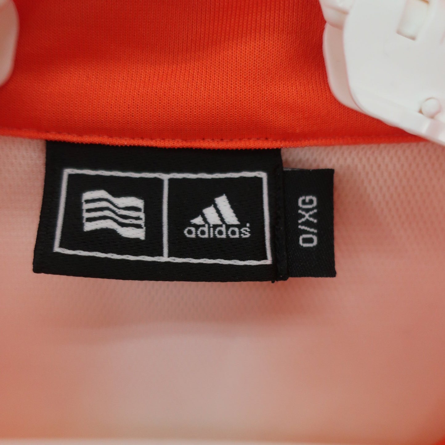 adidas(アディダス) ハーフジップシャツ オレンジホワイト メンズ O/XG A