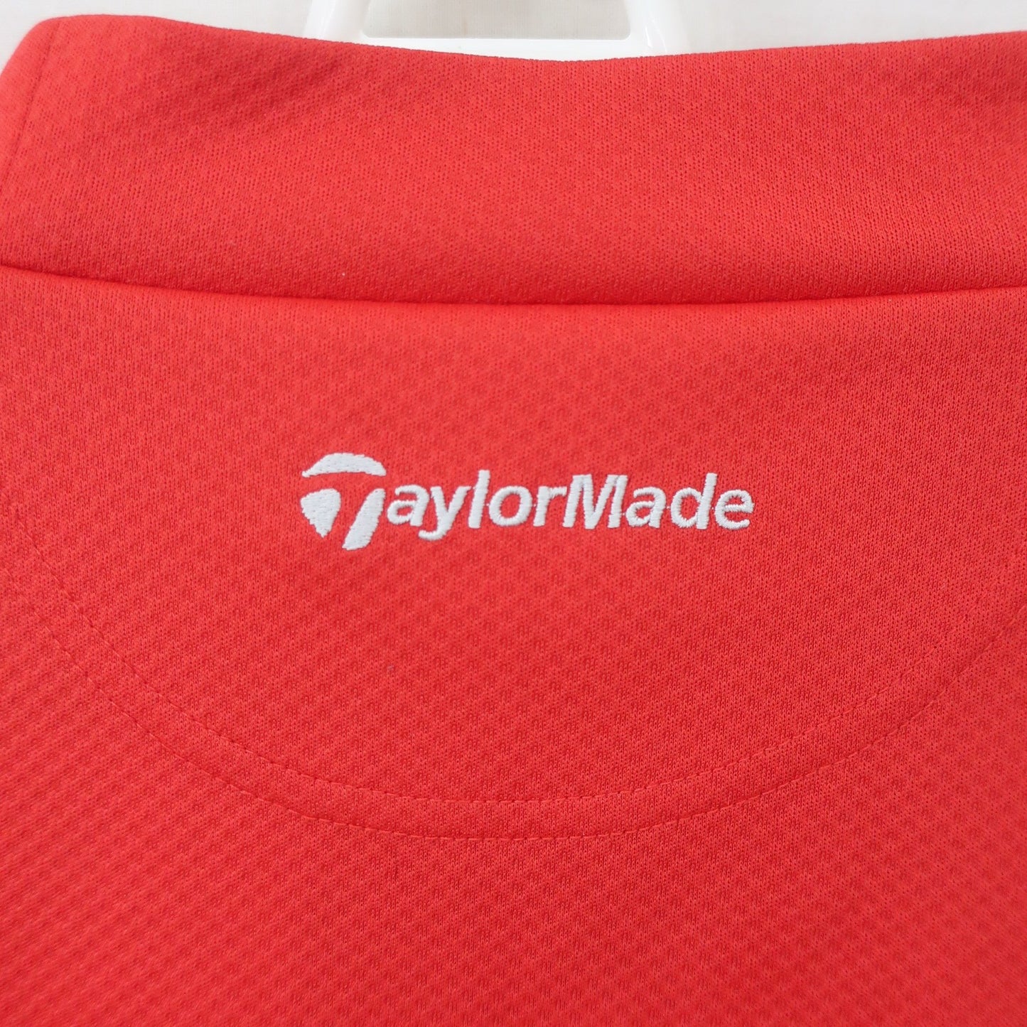 TaylorMade(テーラーメイド) 半袖モックネックシャツ 赤 メンズ L B