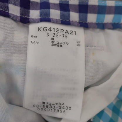 Kappa1 パンツ 青系チェック メンズ 76 A