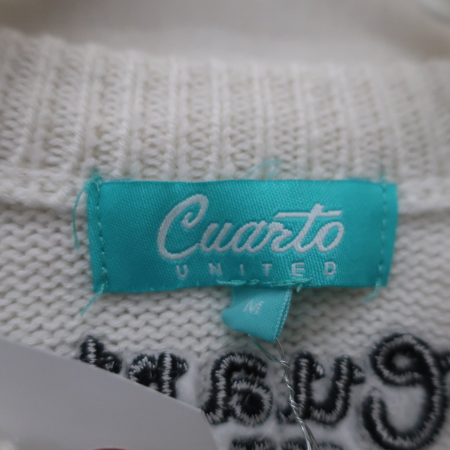 Cuarto UNITED(クアルトユナイテッド) セーター 白シルバー総柄 レディース M B