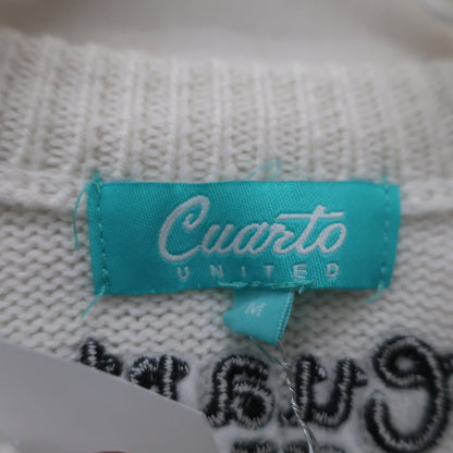 Cuarto UNITED(クアルトユナイテッド) セーター 白シルバー総柄 レディース M B