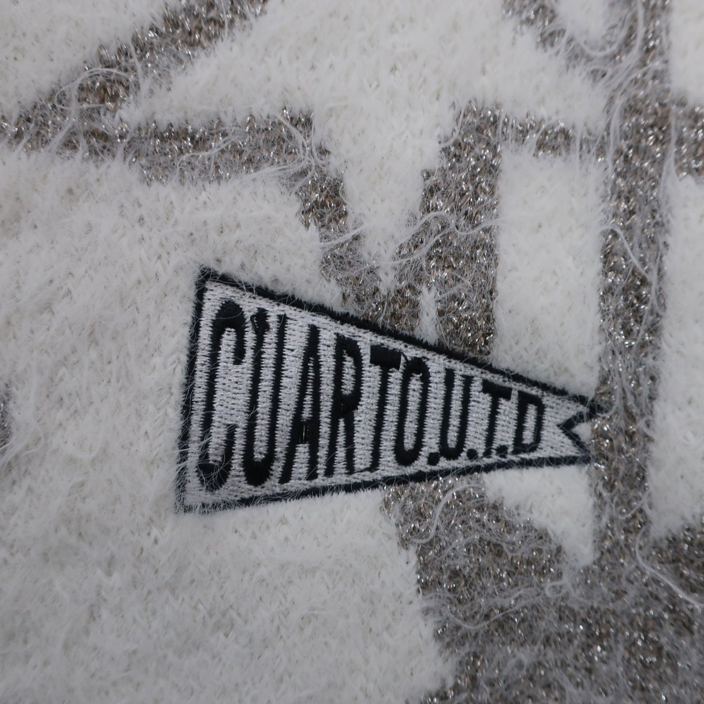Cuarto UNITED(クアルトユナイテッド) セーター 白シルバー総柄 レディース M B