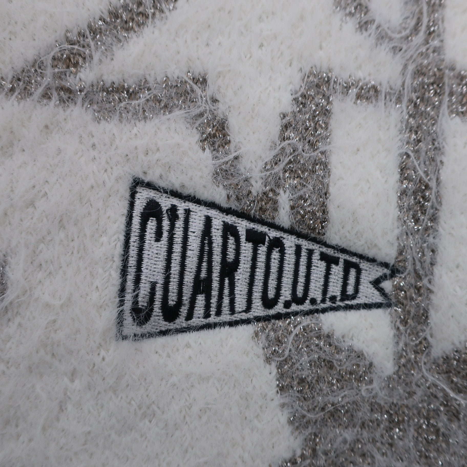 Cuarto UNITED(クアルトユナイテッド) セーター 白シルバー総柄 レディース M B