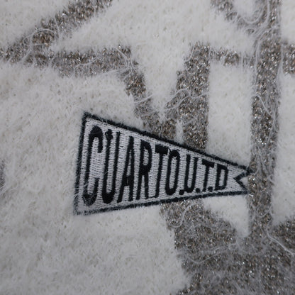 Cuarto UNITED(クアルトユナイテッド) セーター 白シルバー総柄 レディース M B