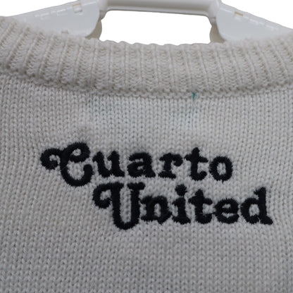Cuarto UNITED(クアルトユナイテッド) セーター 白シルバー総柄 レディース M B