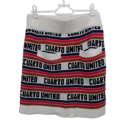 Cuarto UNITED(クアルトユナイテッド) ニットスカート 白 レディース M A